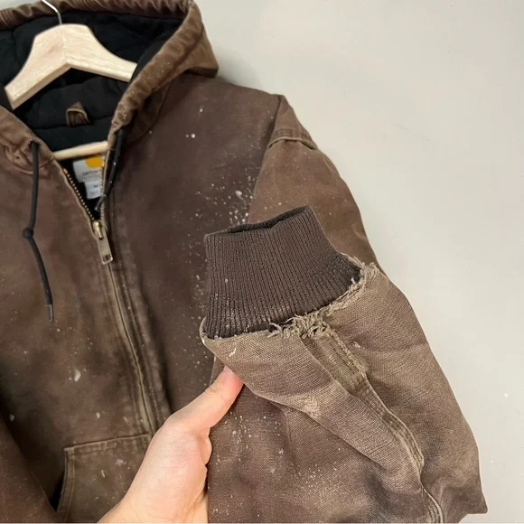 Vintage Carhartt Brown Hooded Jacket - Picture 5 of 6